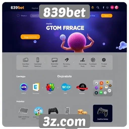 Interface do usuário do 839bet é intuitiva